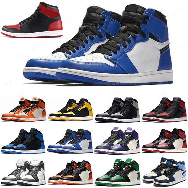 

new high 1 1s mens womens basketball shoes jumpman shattered backboard midnight navy blue royal purple seafoam wonderful trainers sports sne