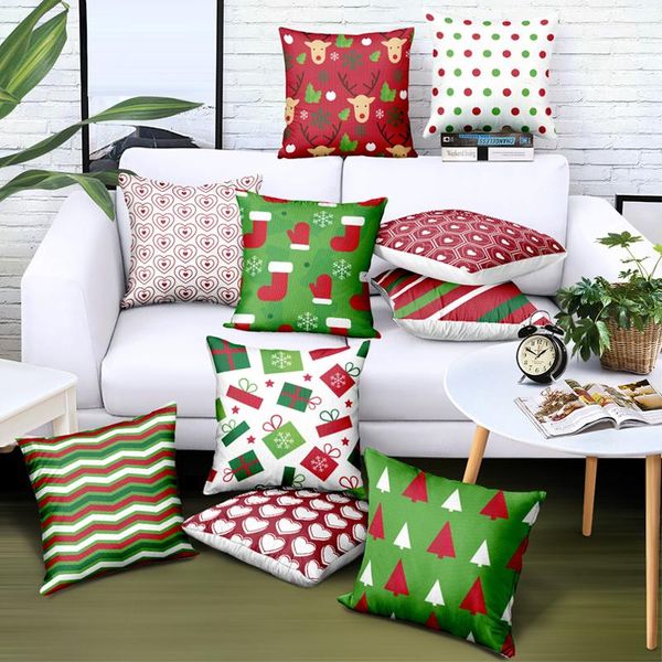 

pillow case christmas covers cushion cover 45*45cm merry sofa decorative throw polyester home decoration pillowcase