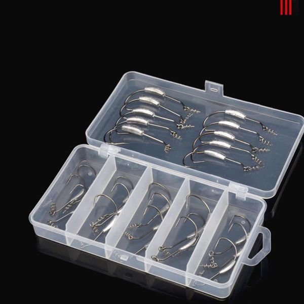 

fishing hooks 25 in 1 lure jighead lead hook jig worm tackle accessories