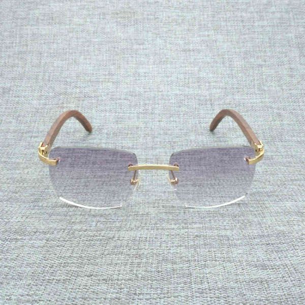 

2022 factory wholesale new natural wood sunglasses men black white buffalo horn women accessories oculos shadow rimless glasses for outdoor, White;black