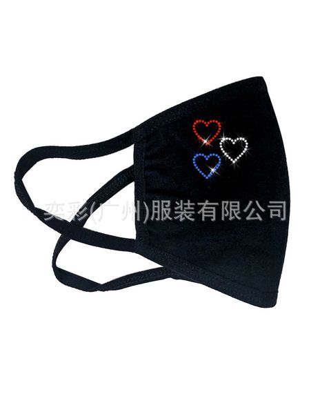 

cotton pure washable reusable star heart-shaped golden diamond mask