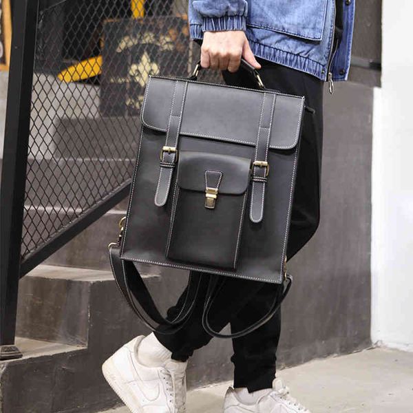 

trend men's backpack student schoolbag college 2021 new fashion street backpack