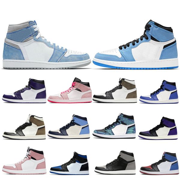 

2022 1s man's basketball shoes man unc dark mocha obsidian court purple bred toe cactus jack university what the game royal size 40-46
