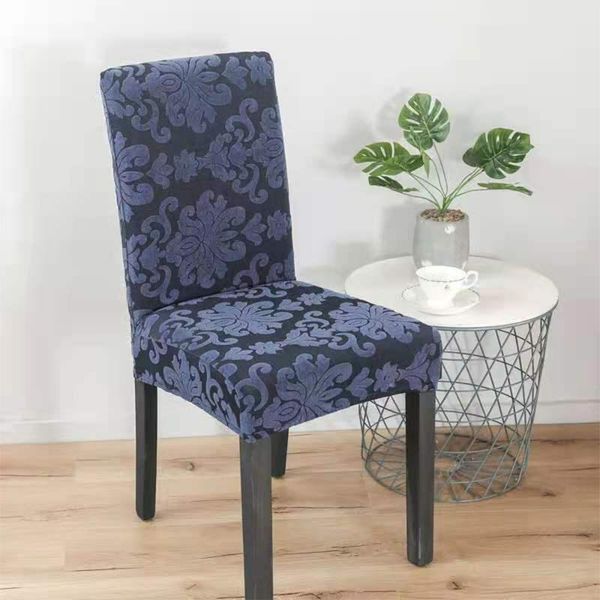 

spandex stretch floral jacquard chair cover modern 1/2/4/6 pcs washable dining seat protect for home wedding decoration covers