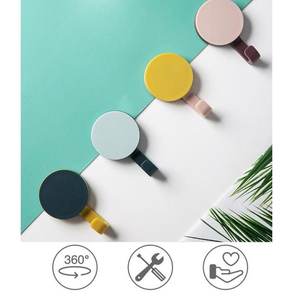 

robe hooks 8pcs/pack colorful wall hook key hair pin holder organizer home, bedroom, bathroom