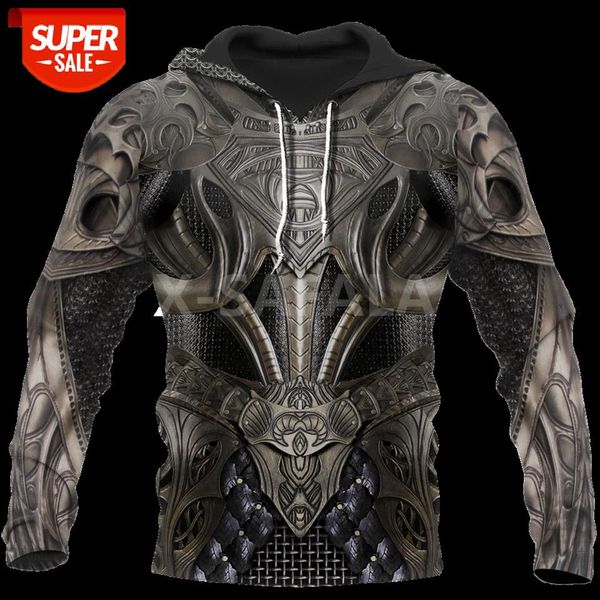 

chainmail knight armor 3d print spring hoodie man women harajuku outwear zipper pullover sweatshirt casual #qk5n, Black