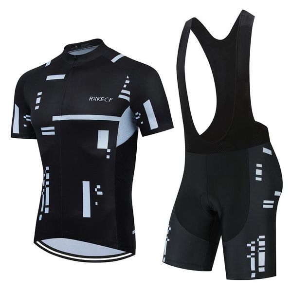 

racing sets men cycling jersey mtb maillot bike shirt bicycle pro team tricota breathable quick-drying mountain clothing, Black;blue
