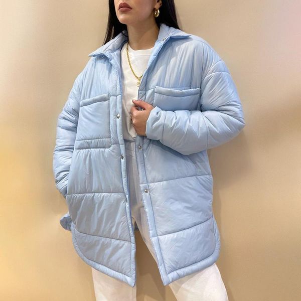 

women's down & parkas conkor fashion casual simple turn collar women elegant solid pockets coats lightweight cotton jackets ladies, Black