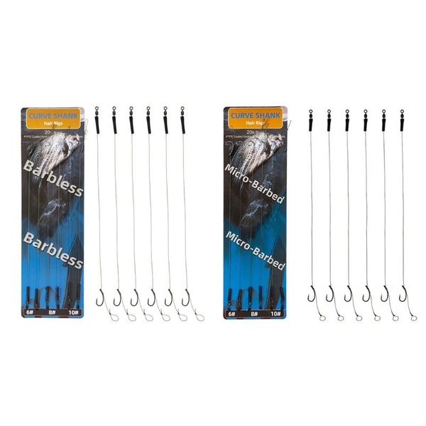 

fishing hooks 918e carp hair rigs curved barb bait rig s ready tied group set