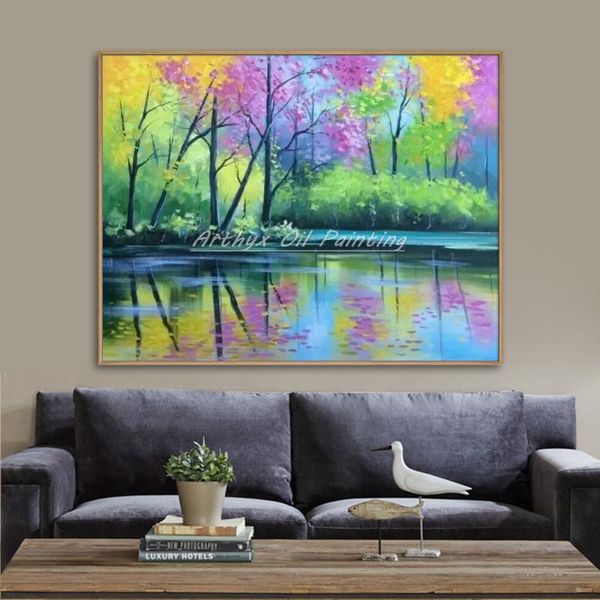 

paintings arthyx art hand painted landscape oil on canvas modern abstract painting wall picture poster for home decor