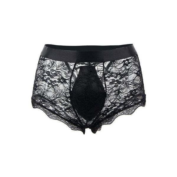 

two-piece suits mens womens lingerie see through underwear seamless lace boxer panties for strappy up underpants