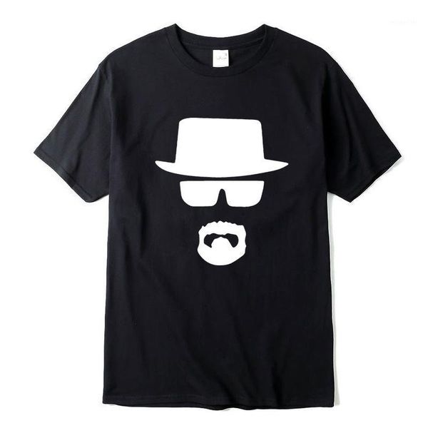 

men 100%cotton heisenberg funny print t shirt casual short sleeve mens t-shirt fashion cool tshirt for men's t-shirts, White;black