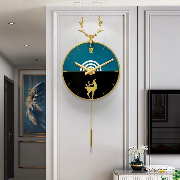 

wall clocks pendulum clock big size nordic modern design luxury creative living room reloj pared home decor dl60wc
