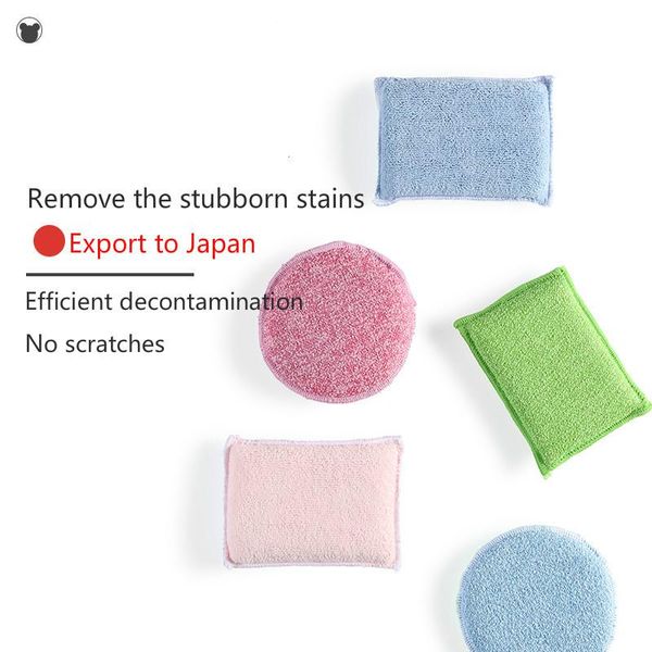 

cleaning cloths 3pcs high density antibacterial clean sponge kitchen bathroom magic wipe scouring pad brush oven