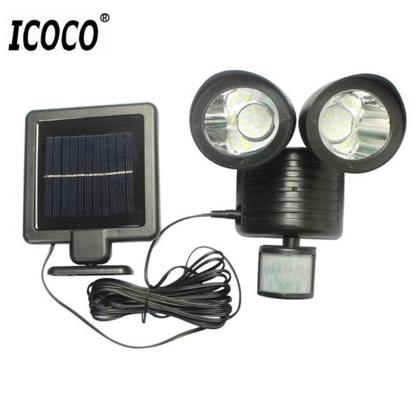 

outdoor wall lamps icoco 22led dual security detector solar spot light motion sensor floodlight for garden landscape