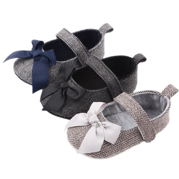 

first walkers baby shoes girl soft comfortable bottom non-slip bow crib 0-12m
