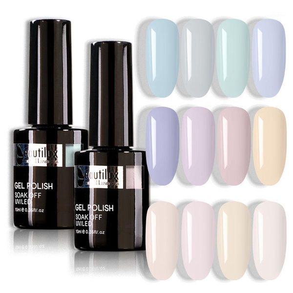 

beautilux nail gel polish beigh kakhi pale light grey nails art gels semi permanent uv led varnish lacquer 10ml1, Red;pink
