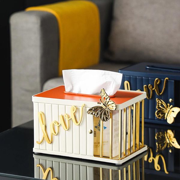 

tissue boxes & napkins metal iron box multi-color with lid modern home decor living room bedroom deskstorage portable