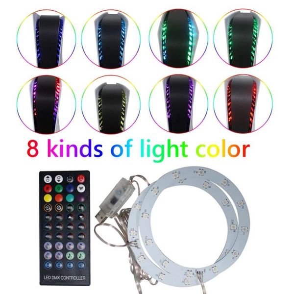

portable game players 8 colors lighting console light strip led for ps5 with remote control ambiance backlights