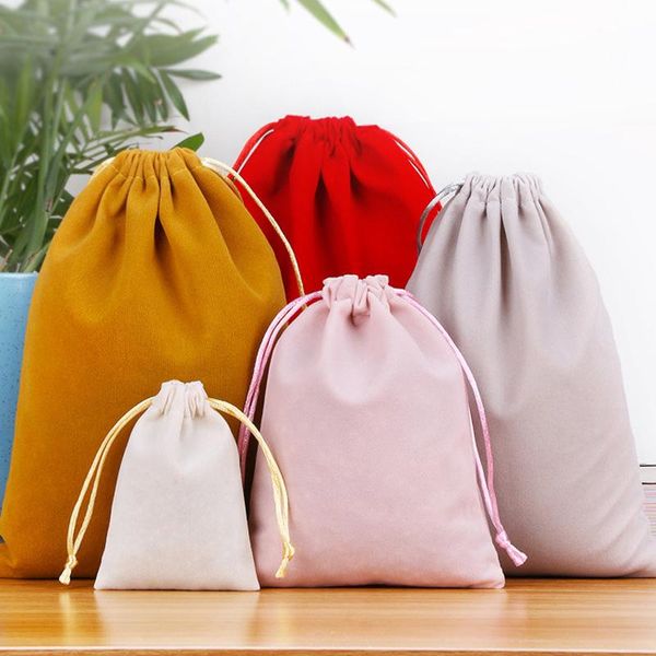 

1pc fashion flannel bags of high-grade gift packing black velvet bag jewelry storage box wrap