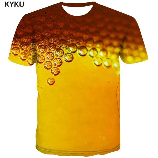 

men's t-shirts 3d tshirt honeycomb t-shirt men geometry tshirts casual yellow anime clothes mens clothing hip hop printed style o-neck, White;black