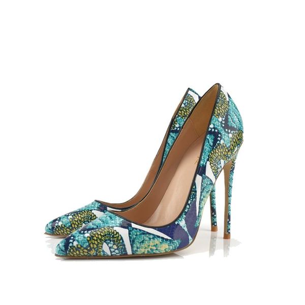 

fashion women lady multi python snake leather poined toe stiletto high heel pump high-heeled shoe wedding dress shoes, Black