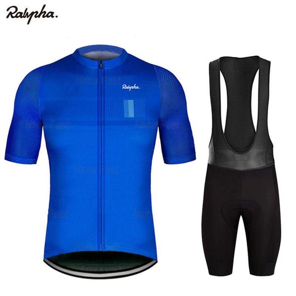 

racing sets bike men cycling jersey set 2021 summer short sleeve mountain suit t-shirt maillot shirt uniform, Black;blue