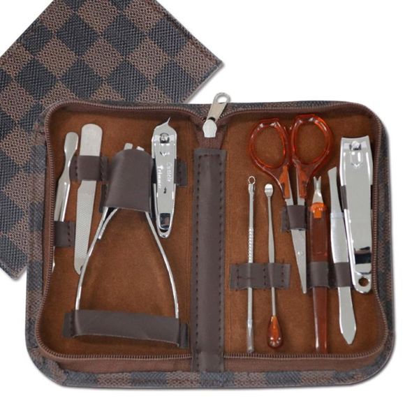 

nail art kits 10pc/ set stainless steel tweezer clipper scissors knife manicure cutter pedicure tools