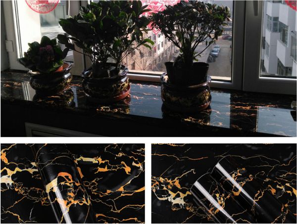 

high end imitation marble self-adhesive stone film coffee table desksticker furniture renovation wallpaper papel de parede