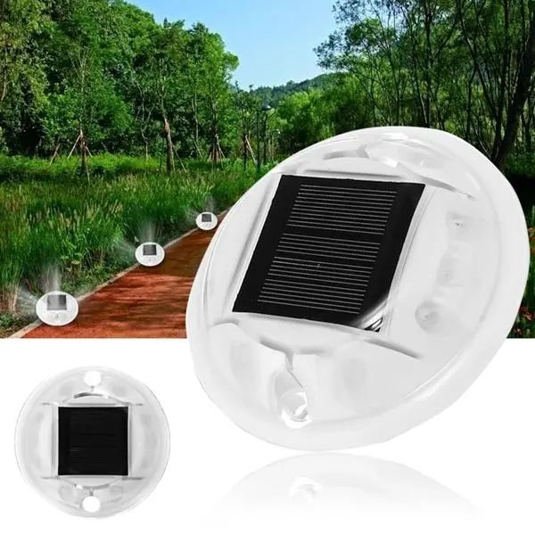 

solar powered 10 led light driveway road path step dock outdoor security lamp