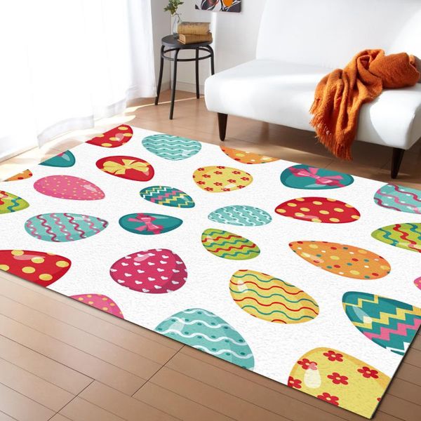 

carpets colorful easter eggs kitchen mat entrance doormat for living room bedside floor home decor long modern carpet