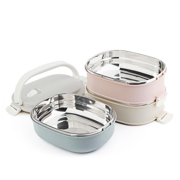 

dinnerware sets est stainless steel lunch box for kids school microwave bento with compartment tableware leakproof container