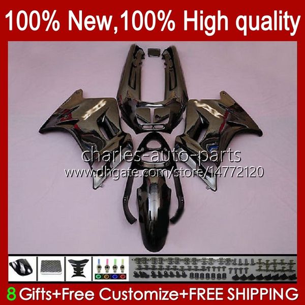 Bodys for Kawasaki Ninja Zzr250 ZZR-250 90 91 92 93 94 95 96 97 98 99 Bodywork 54HC.1 Lustroso Black ZZR 250 CC 1990 1991 1998 1998 1999 1999 1999 Fairings OEM