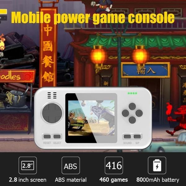 

portable game players 2021 power bank console buil-in 416 retro handheld for kids adults consola games dropship