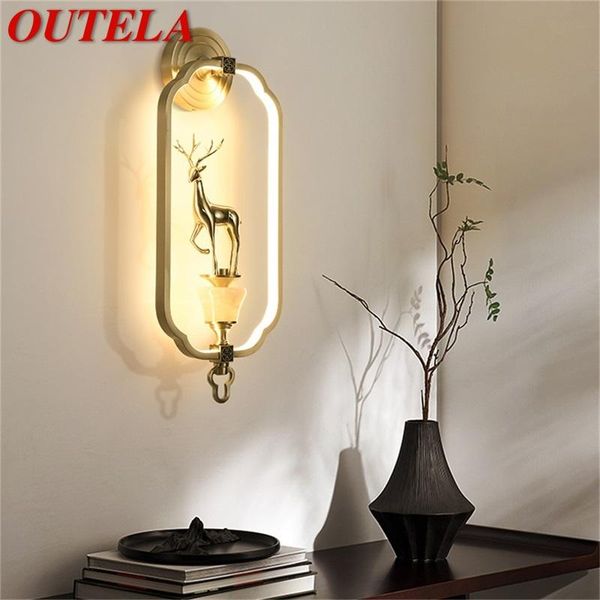 

wall lamp outela indoor lamps fixture led brass luxury modern bedroom light sconces for home living room office