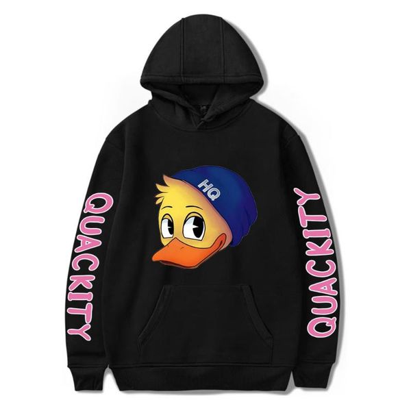 

men's hoodies & sweatshirts 2021 anime men/women casual cosplay autumn winter streetwear clothes quackity pullover, Black