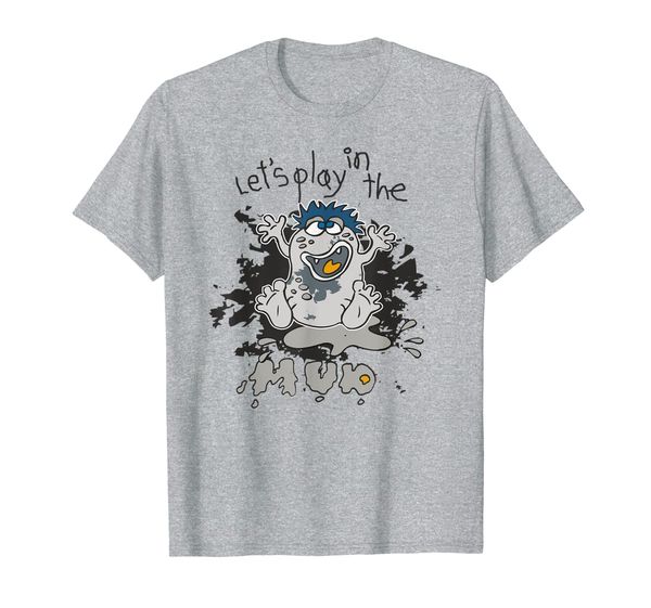 

let's play in the mud graphic t-shirt, White;black