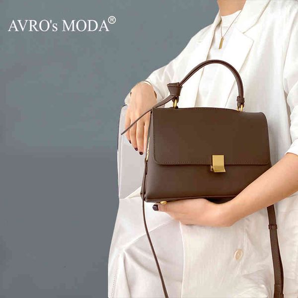 

avro's moda fashion casual handbags shoulder bags for women 2021 ladies luxury designer retro genuine leather crossbody flap bag