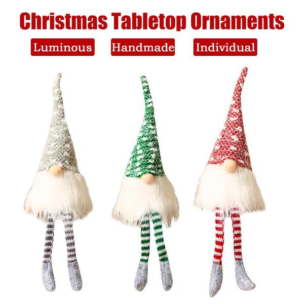 

party favor christmas tableornaments for home decoration accessories knitted luminous faceless gnome dwarf decor kawaii room
