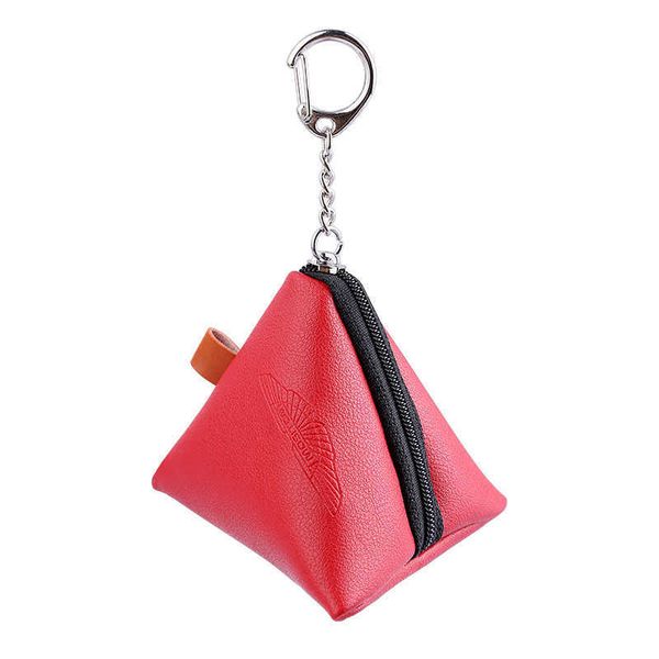 

new key case leather pocket car zipper korean design creative, White