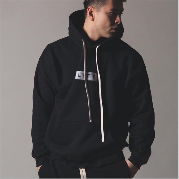 

men's hoodies & sweatshirts winter oversize men long sleeve hooded sweatshirt pullover men's blouse pocket 4xl thick warm coat mal, Black