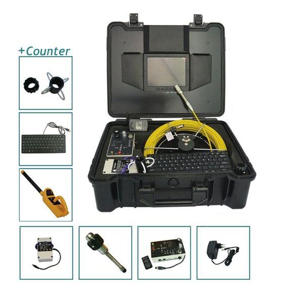 Câmeras subterrâneas tubo inspeção vídeo esgoto equipamento de encanamento sonda 23mm dreno com localizador