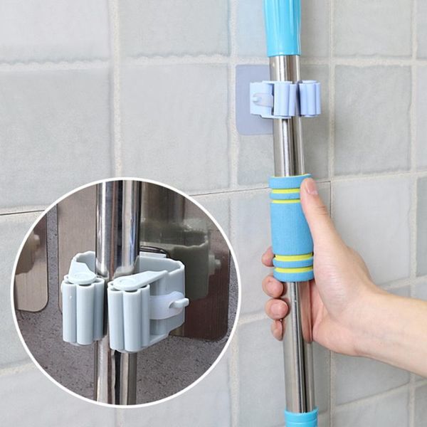

hooks & rails household wall-mounted mop storage rack bristles broom hanger bathroom suction pipe hook tools