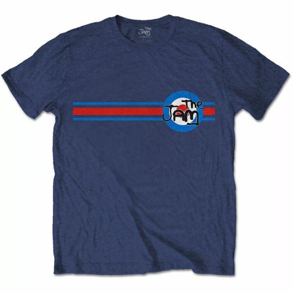 

dark blue the jam target stripe licensed men t-shirt, White;black
