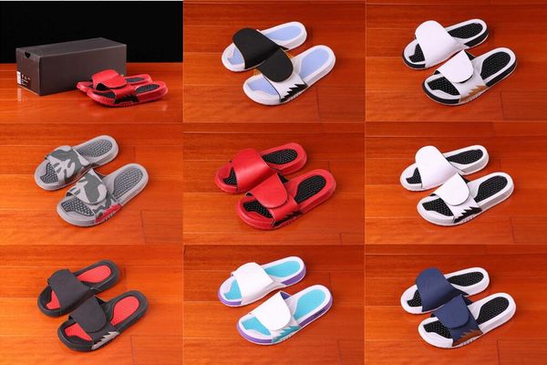

5 v hydro slide dark stucco camo hook loop men slipper camouflage red white rubber sandals 11 jumpman summer womens shoes comfortable, Black