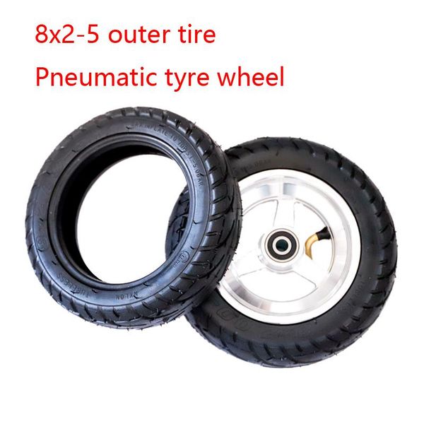 

motorcycle wheels & tires 8x2.00-5tubeless wheel diy 8*2.00-5 vacuum with alloy hub for kugoo s1 s3 electric scooter