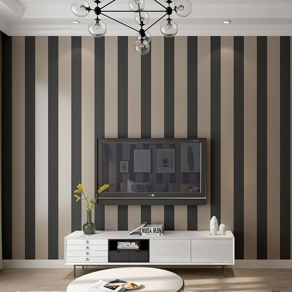 

wallpapers mediterranean style striped wallpaper non-woven wide living room bedroom warm tv background wall papers home decor