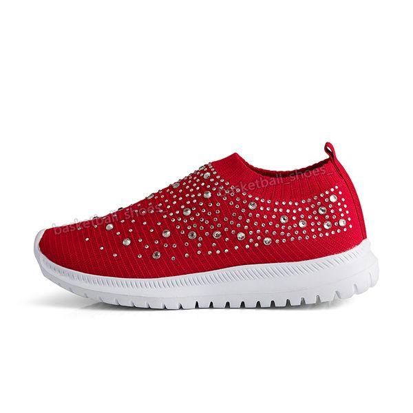 

2021 women shoes larges sizes rhinestone sock colors matching thick-soled old couple shoe sprts sneaker woman trainers sneakers 35-43, Black