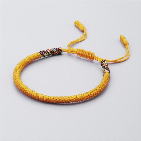 

tennis tibetan buddhist lucky charm wrap bracelets & bangles for women men handmade knots golden rope braided man bracelet accessories, Golden;silver