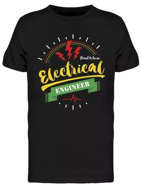 

electrical engineer tee men's -image by shutterstock, White;black